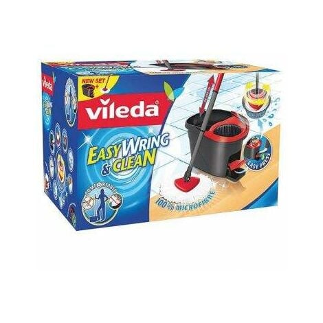 Pack VILEDA Balai et Seau-essoreur Wring and Clean de 6 litres
