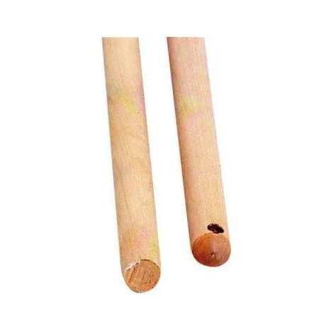Manche en bois poncé 140cm – Pin maritime pour balais à douille métal – Diamètre 28mm – Avec trou d'accrochage – Brosserie Thomas