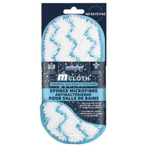 MINKY - Eponge microfibre antibacterienne salle de bains (1/2)