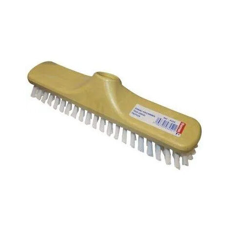 Balai frottoir nylon 30 cm – Monture imputrescible façon hêtre – Douille à vis Ø 24 mm – Fibres polypropylène et nylon – Brosserie Thomas