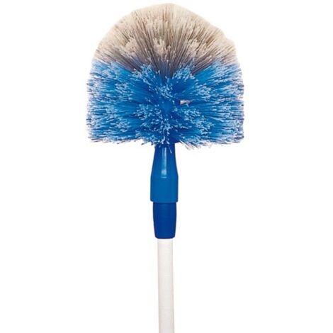 Tête de loup manche télescopique en métal – Longueur extensible de 1 m à 1,7 m – Monture polypropylène avec vis intégrée – Tête en vinyle bicolore – Brosserie Thomas
