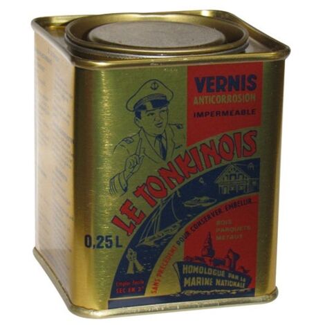 Vernis marin Le Tonkinois 0.25 Litre – Finition durable pour bois – Séchage rapide 2h – Recouvrable après 24h – Consommation 20 m²/L – Joubert (1/3)