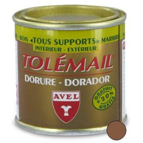 Peinture dorure Tolémail or riche 50ml – Finition métal brillante – Pour tous supports – Séchage rapide 30 min – Avel