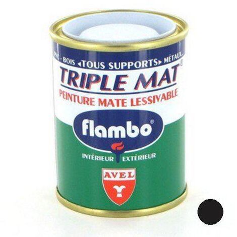 Peinture Triple Mat FLAMBO, 100 ml NOIR MAT (1/4)