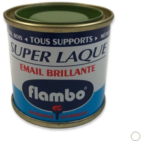 Peinture laque brillante 50 ml – Glycérophtalique à séchage rapide – Couleur blanc – Haut pouvoir couvrant pour intérieur et extérieur – Avel