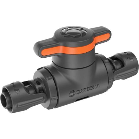 Gardena – Robinet d'arrêt et de régulation 13mm – Contrôle de débit pour irrigation goutte-à-goutte – Installation rapide et flexible