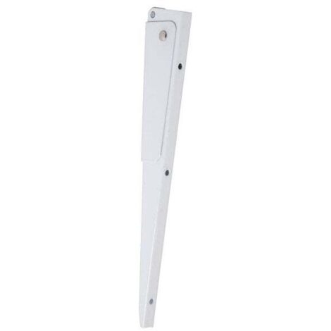 CIME Equerre Escamotable acier epoxy blanc, H.13 x P.30 cm (1/2)