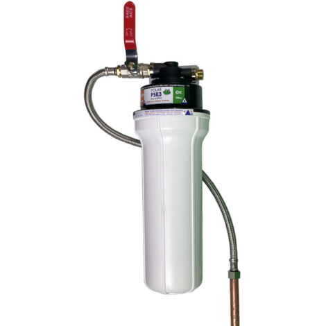 Polar – Filtre sous évier 3/8 – Kit Flex avec vanne – Stop chlore, pesticide, plomb – Pression 3.5 bar – Entretien 7500L ou 12 mois