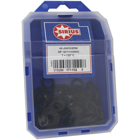 Watts - Joints caoutchouc noir 3/8" 100 pcs - 171102 (1/3)