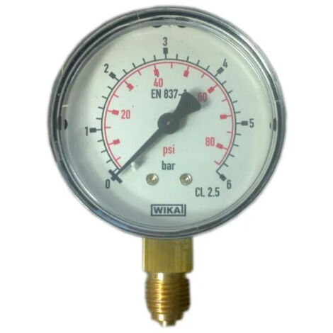Manomètre ABS à cadran sec RADIAL Mâle 1/4" (8/13) - Ø63 - 0 à 6 bar - Sferaco (1/2)