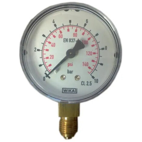 Manomètre ABS à cadran sec RADIAL Mâle 1/4" (8/13) - Ø63 - 0 à 10 bar - Sferaco