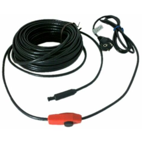 Câble chauffant Câble antigel Traçage de tuyaux autorégulant avec  thermostat 8m 128W