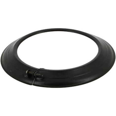 TEN – Rosace émail noir mat Ø153 – Accessoire pour fumisterie – Acier émaillé 4/10e – Pour chaudières à gaz et à granulés