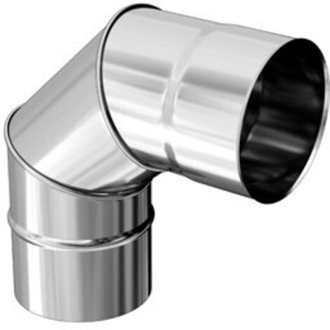 Coude 3 parties EQ 90° inox 304 diamètre 200 (1/5)