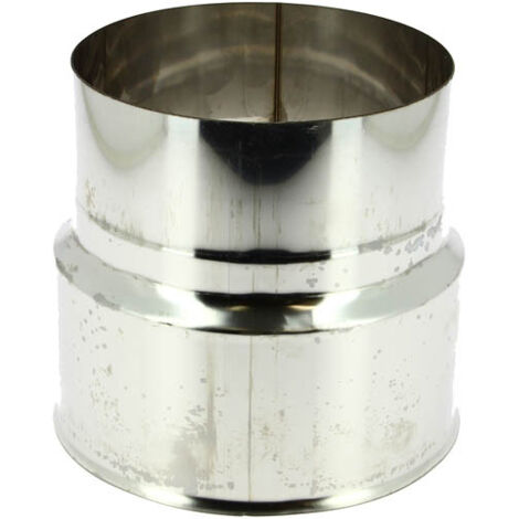 TEN – Réduction inox 304 femelle x mâle Ø153/139 – Raccord fumisterie pour gaz, fuel, bois et charbon – Usage professionnel