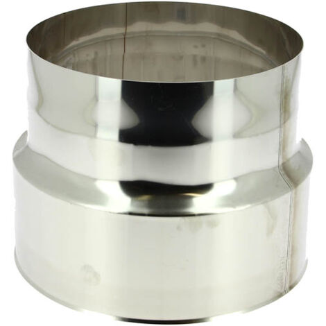 TEN – Réduction inox 304 femelle x mâle Ø200/180 – Raccord fumisterie pour gaz, fuel, bois et charbon – Usage professionnel