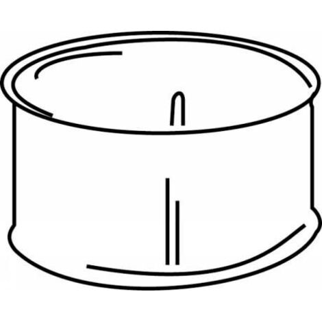 TEN – Manchette à sceller en acier galvanisé Ø125mm – Raccord fumisterie pour appareils à gaz, fioul, bois et charbon – Hauteur 13,7cm – Largeur 13,9cm (1/2)