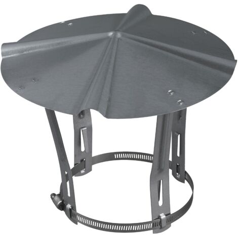 TEN – Chapeau de sortie de toit galva type chinois – Diamètre 153/180 mm – Protection contre pluie et neige – Pour appareils à gaz