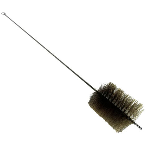 Lot De 3 Goupillons Chaudière Face 50 Mm – Brosse Triangle Acier Câblé Laitonné, Filetage 12×175F, Pour Conduits Et Tuyaux