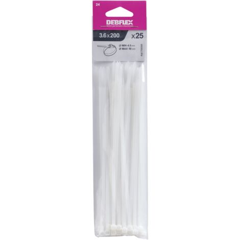 DEBFLEX - COLLIER AUTOBLOCANT 3.6X200 MM INCOLORE SACHET DE 25 - 709088