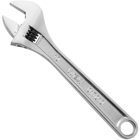 Virax – Clé à molette 33 mm – Longueur 300 mm – Finition triple couche nickel et chrome – Pour espaces restreints