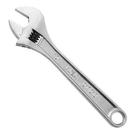 Virax – Clé à molette 380mm – Largeur de mâchoire 45mm – Finition triple couche nickel et chrome – Pour travaux de plomberie
