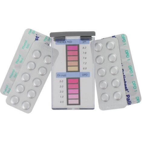 EDG – Trousse d'analyse pastilles pH et chlore 2x20 – Testeur d'eau piscine – Analyse rapide et précise de l'eau – Pour professionnels