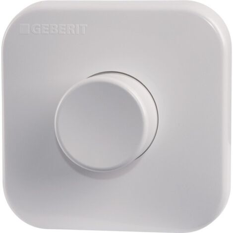 Bouton poussoir manuel pneumatique à encastrer – Plaque de commande WC – Compatible réservoirs Geberit – Blanc alpin