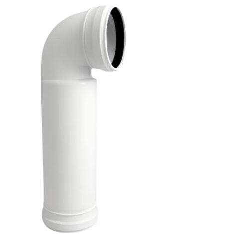 Regiplast – Pipe d'évacuation coudée Ø100 mm – Longueur 330 mm – Sortie horizontale ou verticale – Raccordement à coller (1/5)