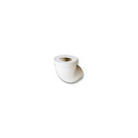 Pipe WC courte coudée femelle D100 mm - WIRQUIN - 71020102 
