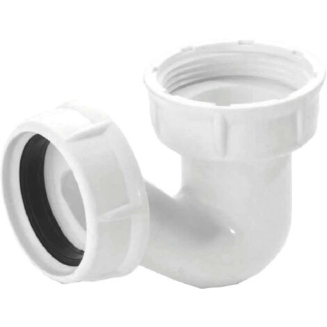 Nicoll – Siphon PVC en 'V' 40x49 – Drainage horizontal efficace – Matériau polypropylène – Raccord G1'1/2 femelle et sortie D.40 mm (1/4)