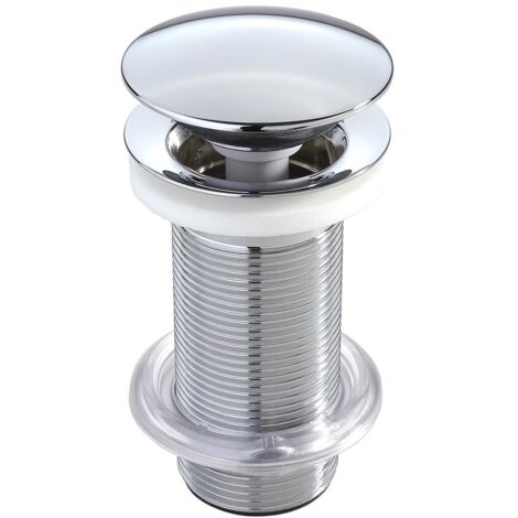 Nicoll – Bonde de lavabo laiton Clic Clac 10cm – Sortie filetée G. 1"1/4 – Hauteur 100mm – 501095 (1/6)