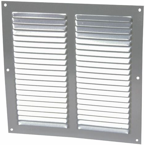 Grille de ventilation aluminium à visser rectangulaire horizontale -  persiennes avec moustiquaire