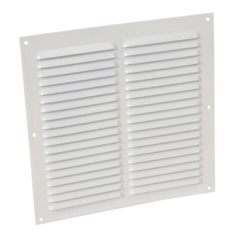 Grille alu laque blanc avec moustiquaire carrée 15x15