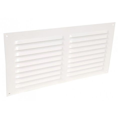 Nicoll – Grille de ventilation en aluminium laqué blanc 20x30 cm – Moustiquaire intégrée – Pour ventilation efficace et protection contre les insectes (1/2)
