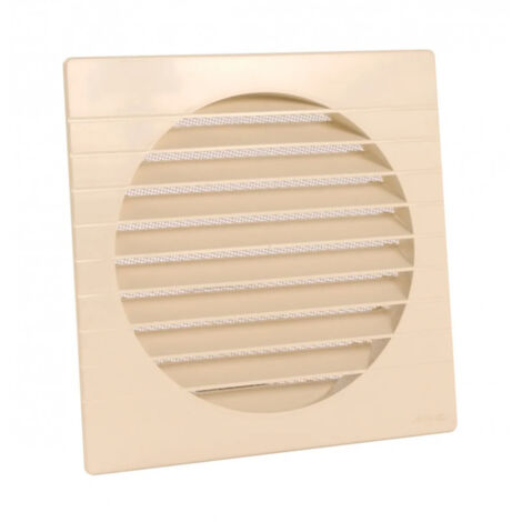 Nicoll – Grille de ventilation façade sable 149x149 mm – Diamètre intérieur 116 mm – Pour extérieur – Ventilation esthétique et efficace (1/2)