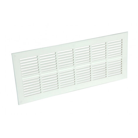 Nicoll – Grille d'aération rectangulaire extra-plate 120x297mm – Polypropylène résistant – Pose à visser ou coller – Pour ouvertures de faible épaisseur (1/5)