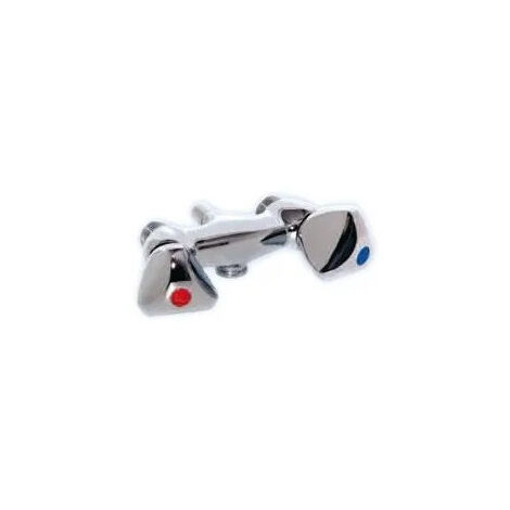 Watts – Mélangeur de douche 90 mm – Arrivées mâles 15X21 – Tête à clapet – Croisillons en métal pour installation durable (1/2)
