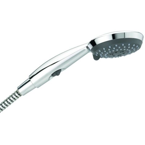 Pomme de douche avec arrêt "Go Stop", 2 jets, économie d'eau, chromé (1/6)