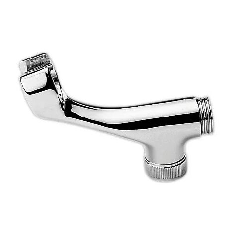 Nicoll – Support de douchette téléphone ABS chrome 15x21 – Curseur barre de douche – Pour installations en milieu humide – Fixation rapide et sécurisée (1/5)