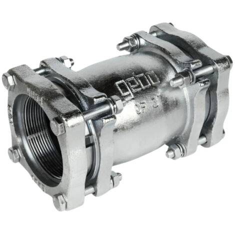 Gebo – Raccord à compression fonte malléable galvanisée 3' – Manchon union à bride pour tuyau acier – Pression 16 bar – Pour eau, air comprimé, mazout