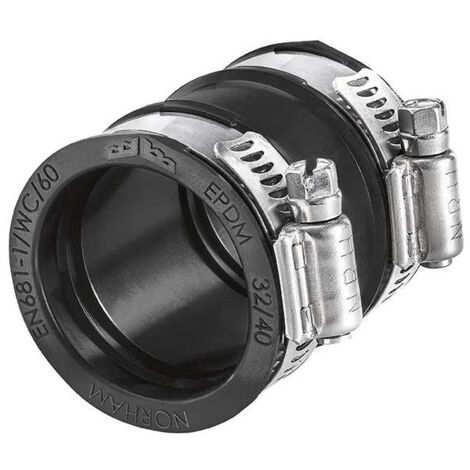 Norham – Raccord PE droit Flexseal Plus DC 0,6 Bar – Manchon souple EPDM pour tuyaux 65/75 mm – Clip-In pour maintien bandes inox