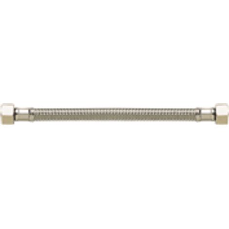 Flexible Tressé Inox STANDARD - Sanitaire - Ø8mm avec joint - Femelle Femelle 12x17 - 1000mm