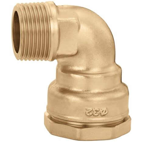 Coude laiton DECA pour PE en 50, fileté mâle 40x49 (1"1/2) (1/3)