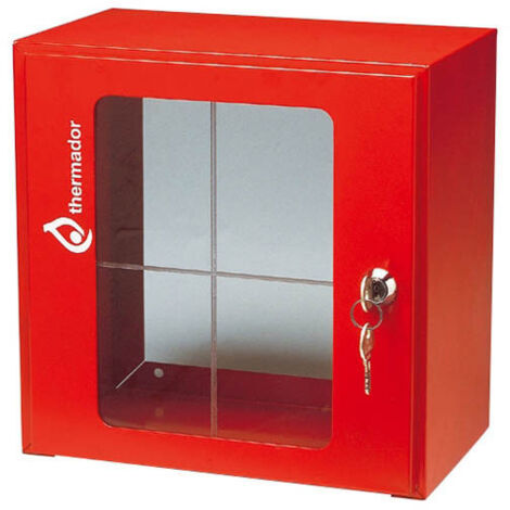 Thermador – Boitier sous verre dormant 250x180x70mm – Protection anticorrosion – Vitre polycarbonate anti UV – Serrure normalisée H520