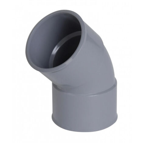 Nicoll – Coude PVC Ø 32 mm femelle-femelle 45° – Raccord évacuation lisse – Collage facile – Certification ISO9001