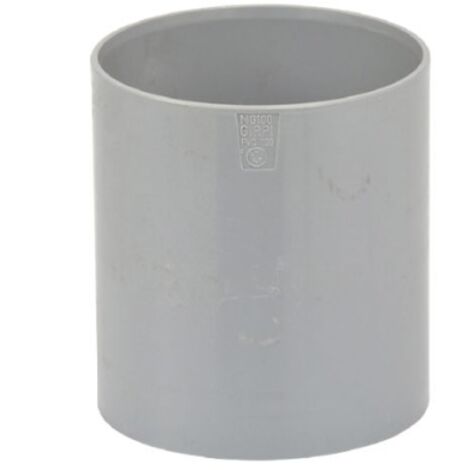 Nicoll – Raccord d'évacuation PVC femelle-femelle 100 mm – Manchon à coller pour évacuation eaux usées – Résistant aux chocs – UKT (1/4)