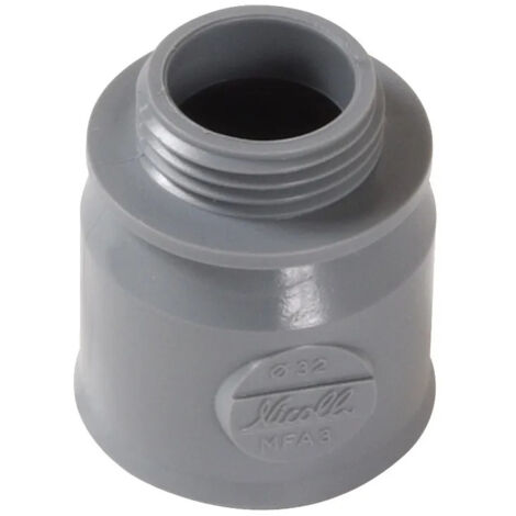 Nicoll – Adaptateur de bouchon 32 – Raccord PVC pour plomberie – Filetage entrée 32mm – Fixation rapide pour évacuations eaux usées (1/4)