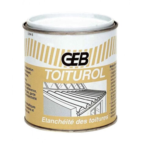 Mastic bitumineux Toiturol 900g étanchéité toiture, gouttière, chéneau, sans brai, tous matériaux