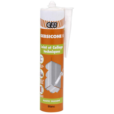 Mastic silicone GEB Gebsicone S translucide 310 ml (1/5)